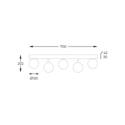 5643 ALI LAMPA SUFITOWA - Zuma Line