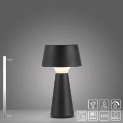 ABERA LAMPA STOŁOWA CZARNY (19260-18) - Paul Neuhaus