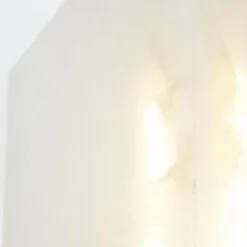 Alabastrowy mały kinkiet Caesar - Vintage mosiądz (QN-CAESAR-W-S-VBS-AR) - Quintiesse