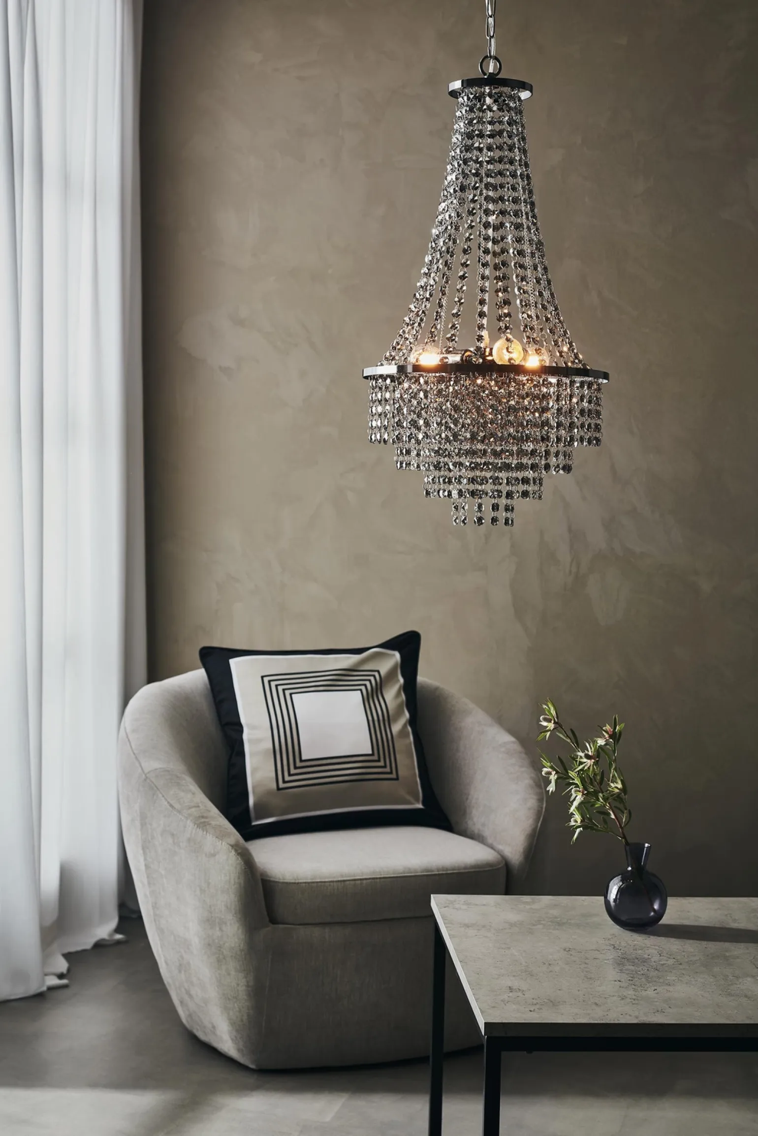 ALLINGTON Wisząca 3L Czarny/Czarny Chrom