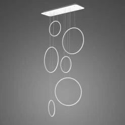 Altavola Design: Lampa wisząca Ledowe Okręgi No. 8 - 90 cm in 4k biała_ściemnialna (LA076/P_90_in_4k_white_dimm) - ALTAVOLA DESIGN