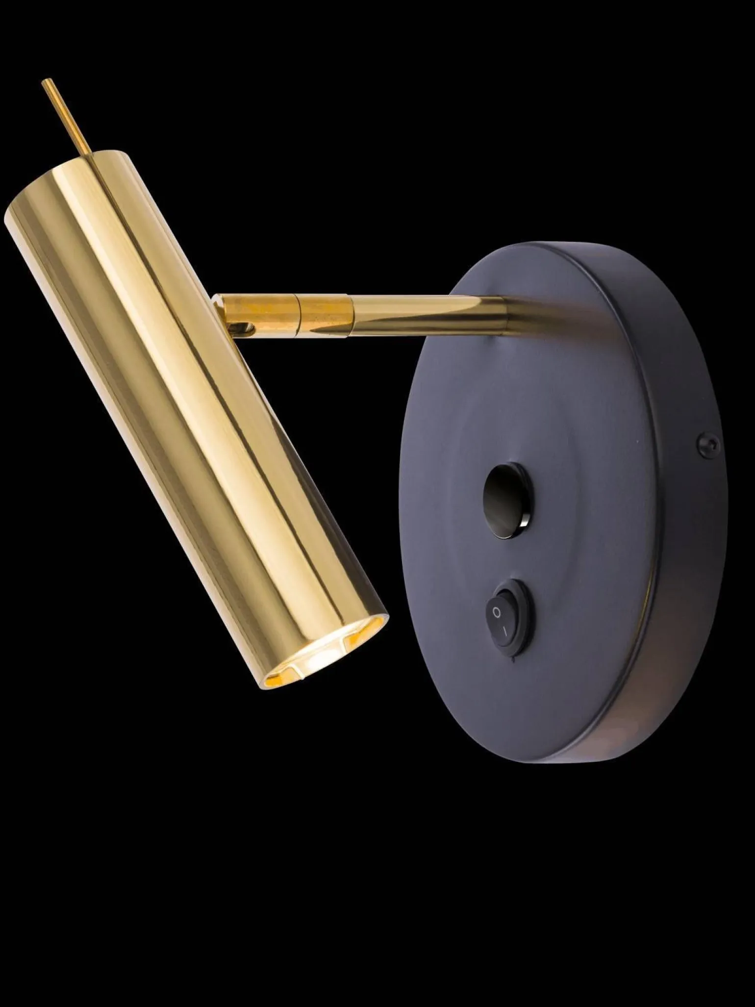 AMOS KINKIET 1 PŁ. (black/gold) (8905) - Amplex