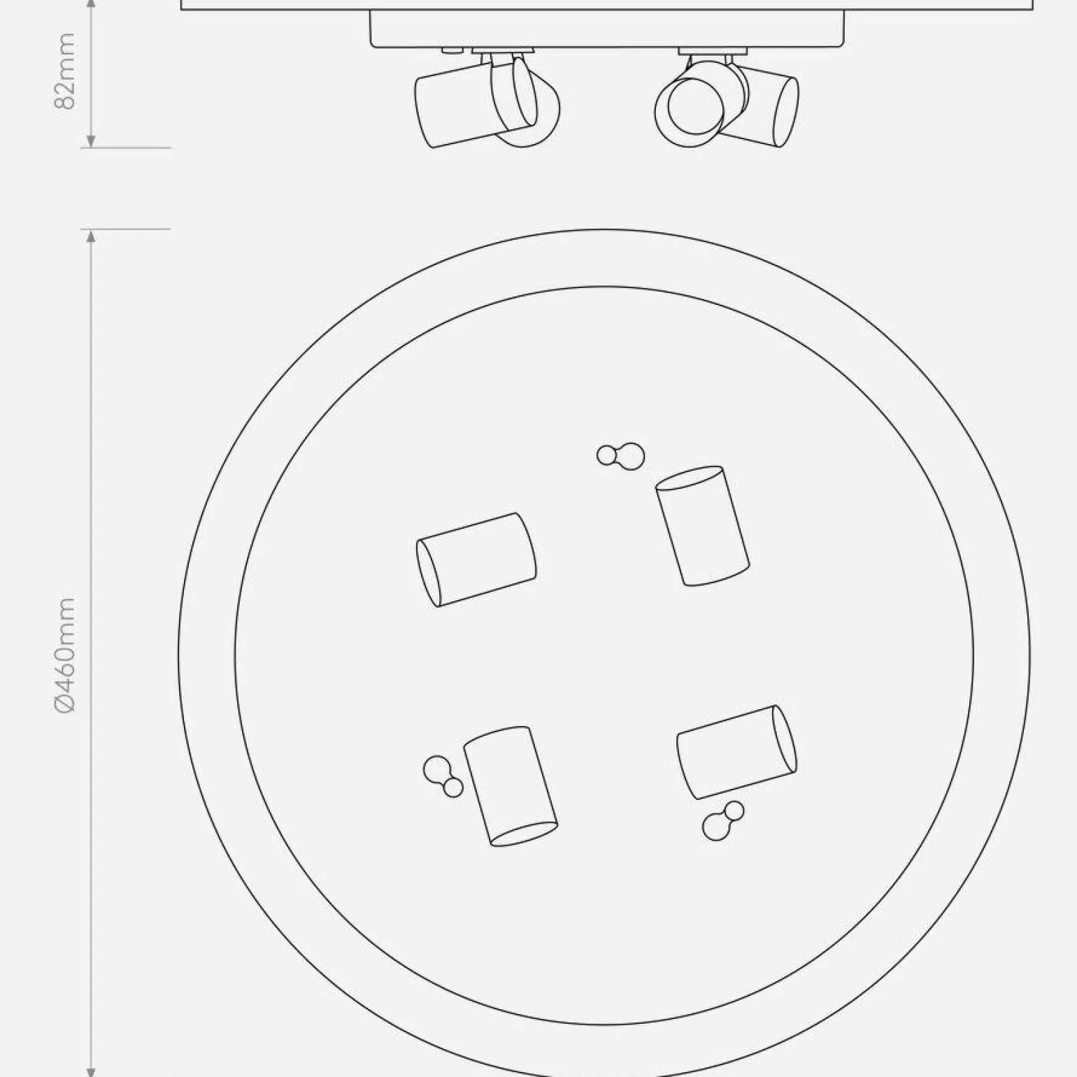 Baza Astro Ceiling Base 460 (1462003) - Astro Lighting