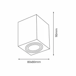 Bima Ring Square White 1xGU10 (ML7684) - ECO-LIGHT
