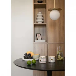 BORRA B biało-mosiężna sufitowa lampa wisząca z podwyższoną szczelnością IP44 (BRB131PS0) - Ummo