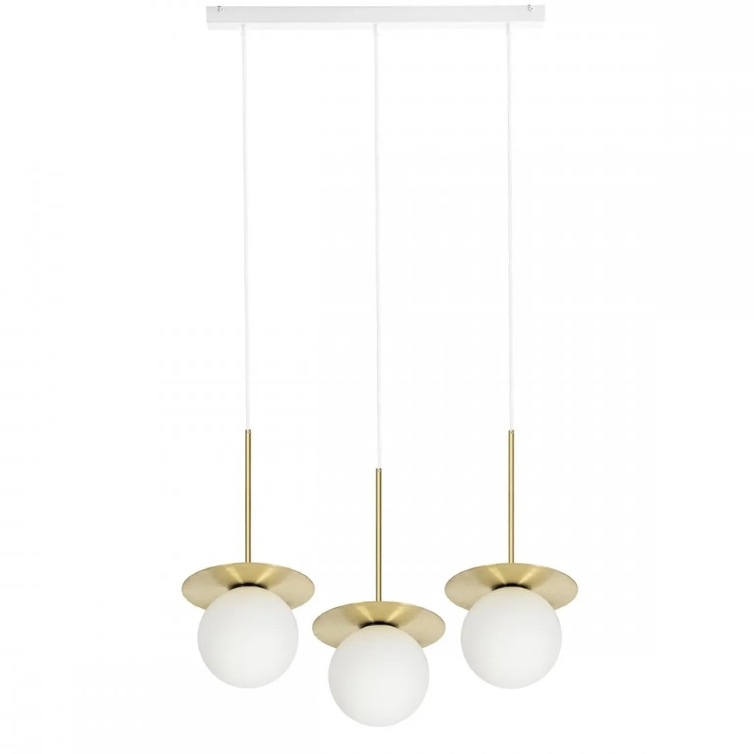 BORRA B 3L potrójna sufitowa lampa wisząca z mosiądzem (BRB331PL) - Ummo