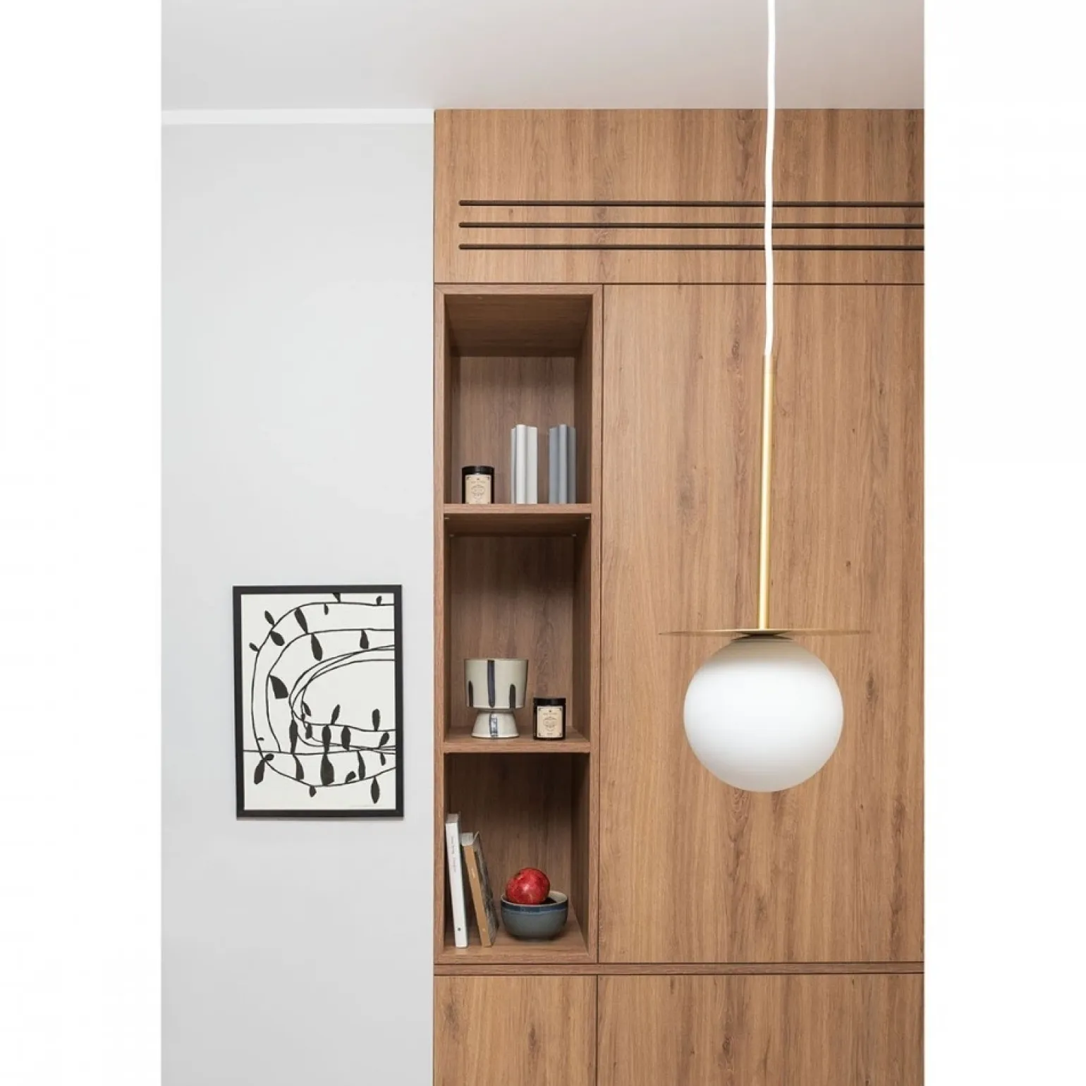 BORRA B 3L potrójna sufitowa lampa wisząca z mosiądzem (BRB331PL) - Ummo