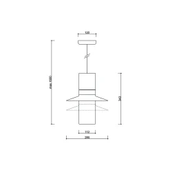 CAPONIO A czerwonopomarańczowa sufitowa lampa wisząca (CPA11212P0) - Ummo