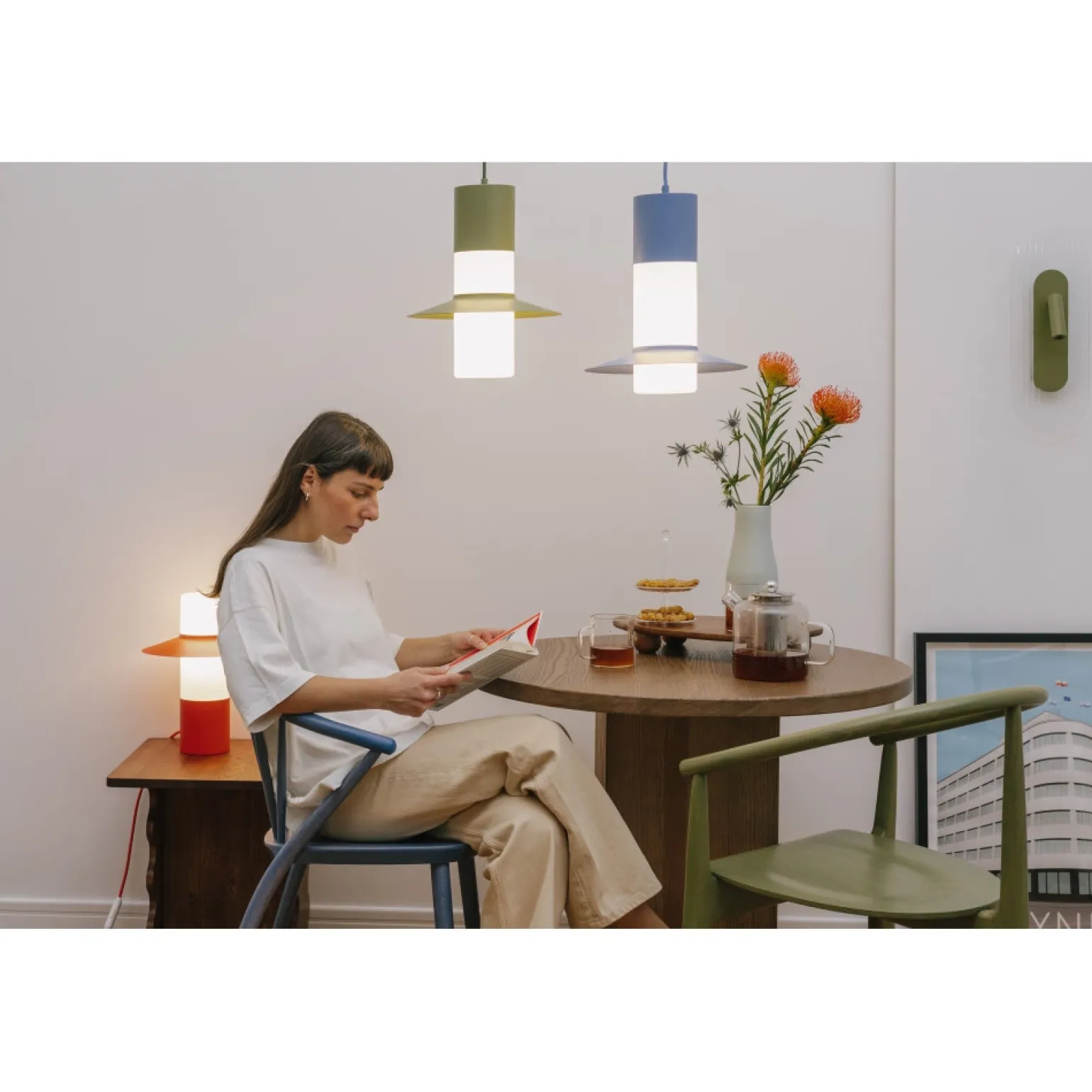 CAPONIO A oliwkowa sufitowa lampa wisząca (CPA11414P0) - Ummo