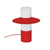 CAPONIO ST czerwonopomarańczowa lampa stołowa (CPS11212P1) - Ummo