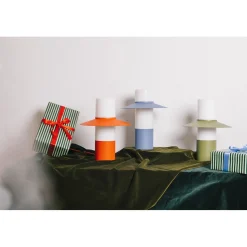 CAPONIO ST czerwonopomarańczowa lampa stołowa (CPS11212P1) - Ummo