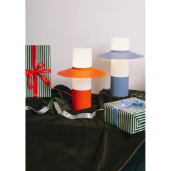 CAPONIO ST czerwonopomarańczowa lampa stołowa (CPS11212P1) - Ummo