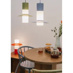 CAPONIO ST czerwonopomarańczowa lampa stołowa (CPS11212P1) - Ummo