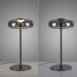 Ściemnialna lampa stołowa POSH SZARA (15697-15) - Paul Neuhaus