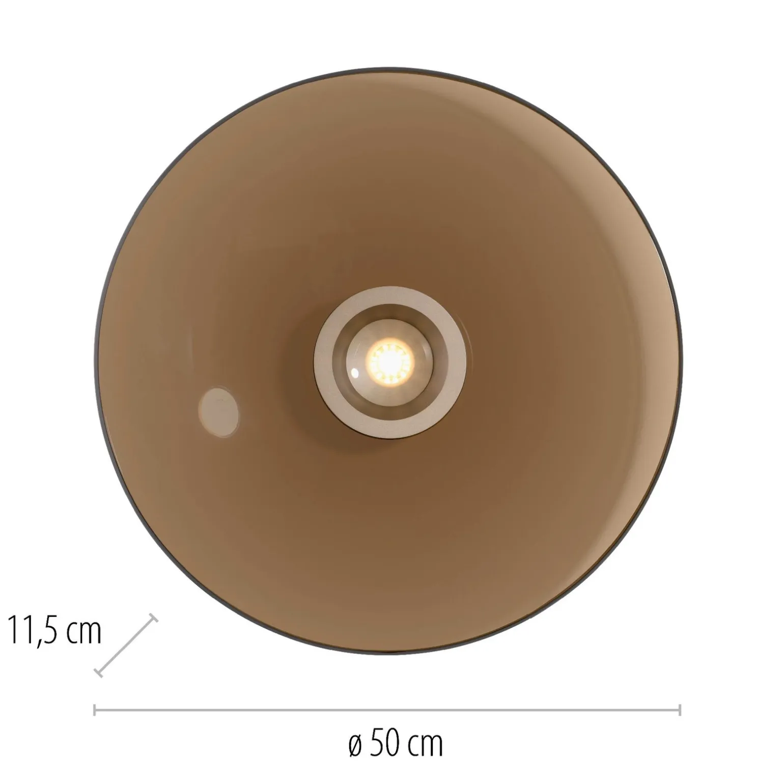 Ściemnialna lampa sufitowa PURE MOON BRĄZOWY (6095-97) - Paul Neuhaus