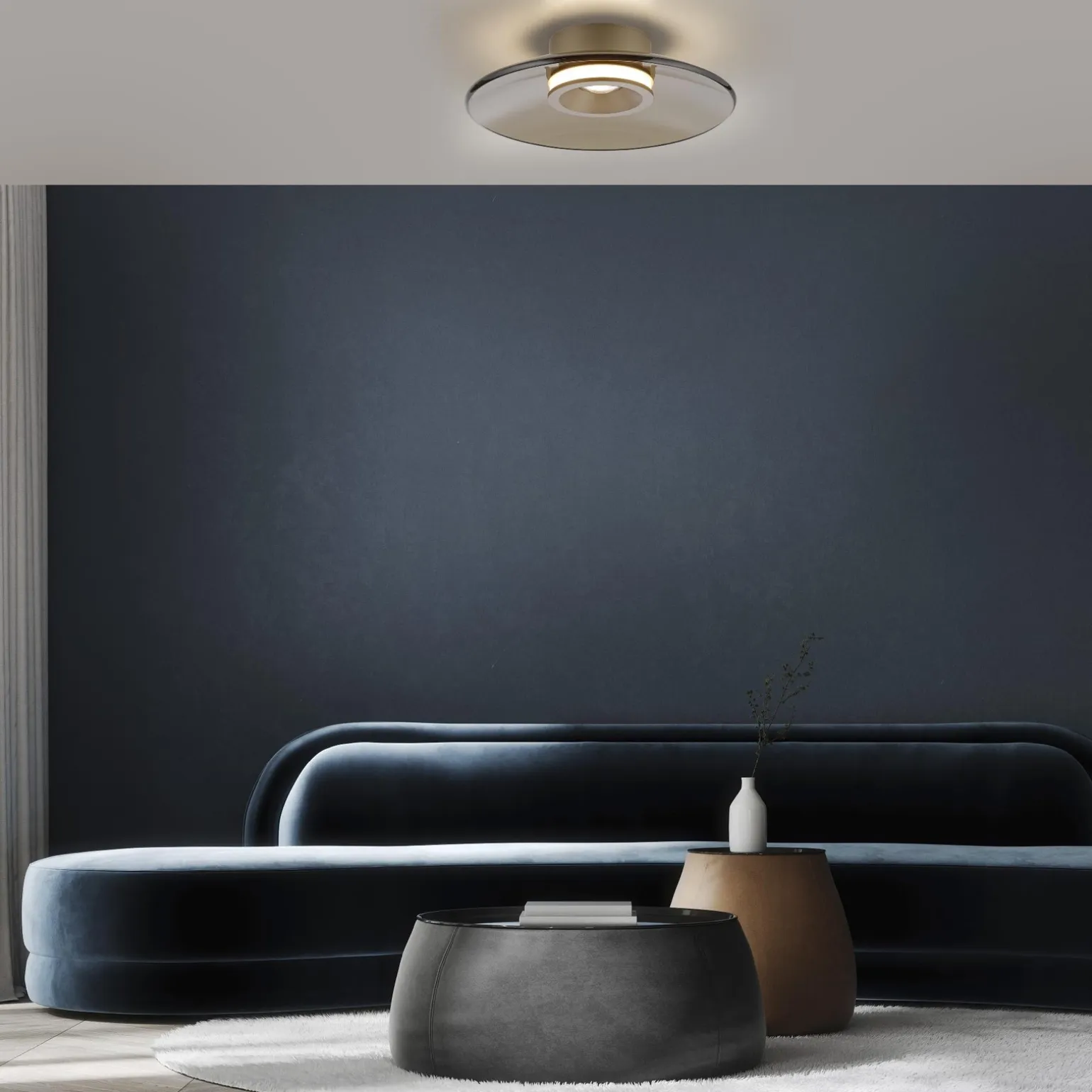 Ściemnialna lampa sufitowa PURE MOON BRĄZOWY (6094-97) - Paul Neuhaus