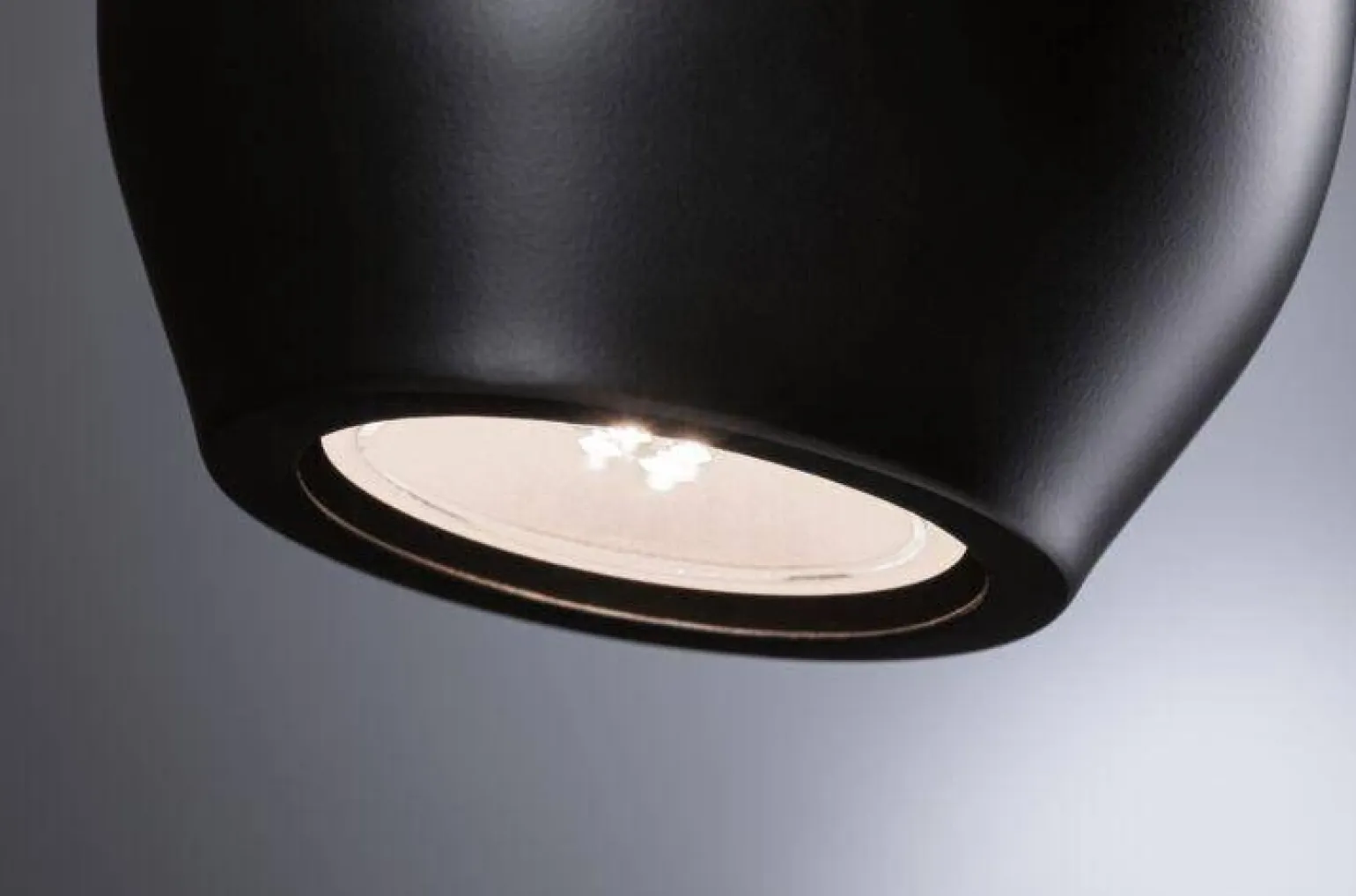 Czarna lampa wisząca przy lustrze w łazience IP44 (PL76992) - PAULMANN