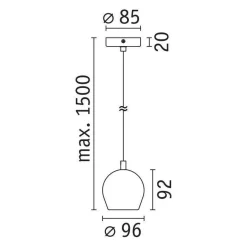 Czarna lampa wisząca przy lustrze w łazience IP44 (PL76992) - PAULMANN