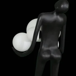 Designerska czarna lampa podłogowa WOMAN 180 cm (F9312) - Step into Design