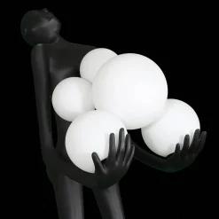 Designerska czarna lampa podłogowa WOMAN 180 cm (F9312) - Step into Design