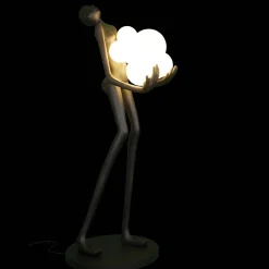 Designerska czarna lampa podłogowa WOMAN 180 cm (F9312) - Step into Design