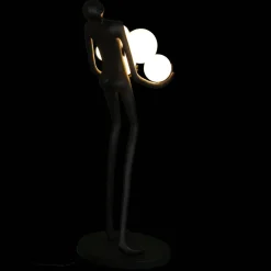 Designerska czarna lampa podłogowa WOMAN 180 cm (F9312) - Step into Design