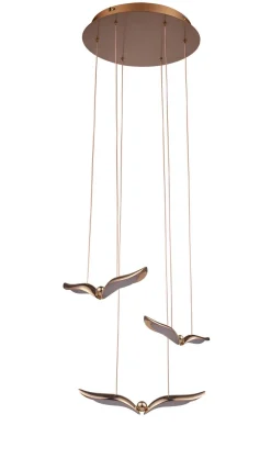 Designerska lampa wisząca GUFO 3 LED różowe złoto 36 cm (ST-DL8506) - Step into Design