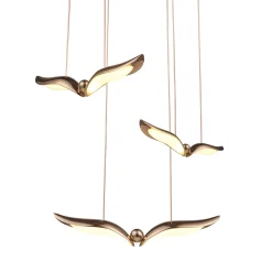 Designerska lampa wisząca GUFO 3 LED różowe złoto 36 cm (ST-DL8506) - Step into Design