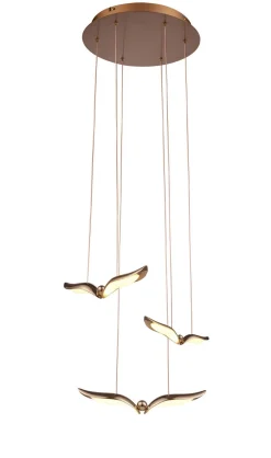 Designerska lampa wisząca GUFO 3 LED różowe złoto 36 cm (ST-DL8506) - Step into Design