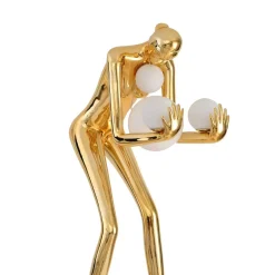 Designerska złota lampa podłogowa WOMAN-2 Gold 190 cm (DN433-F gold) - Step into Design