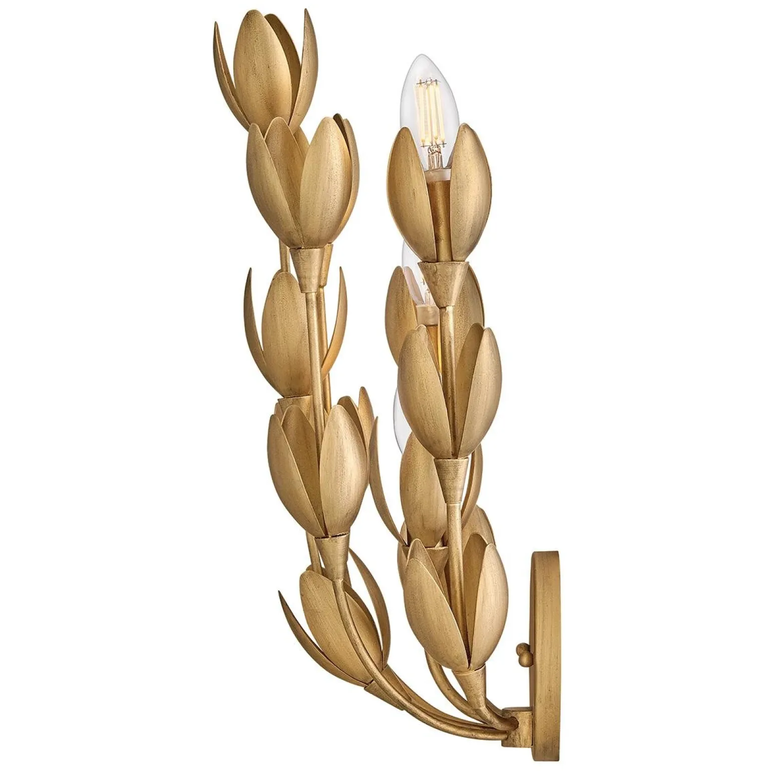 Designerski kinkiet Flora - 3 źródła światła - Oksydowane złoto (QN-FLORA-3W-GD) - Quintiesse