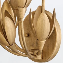 Designerski kinkiet Flora - 3 źródła światła - Oksydowane złoto (QN-FLORA-3W-GD) - Quintiesse