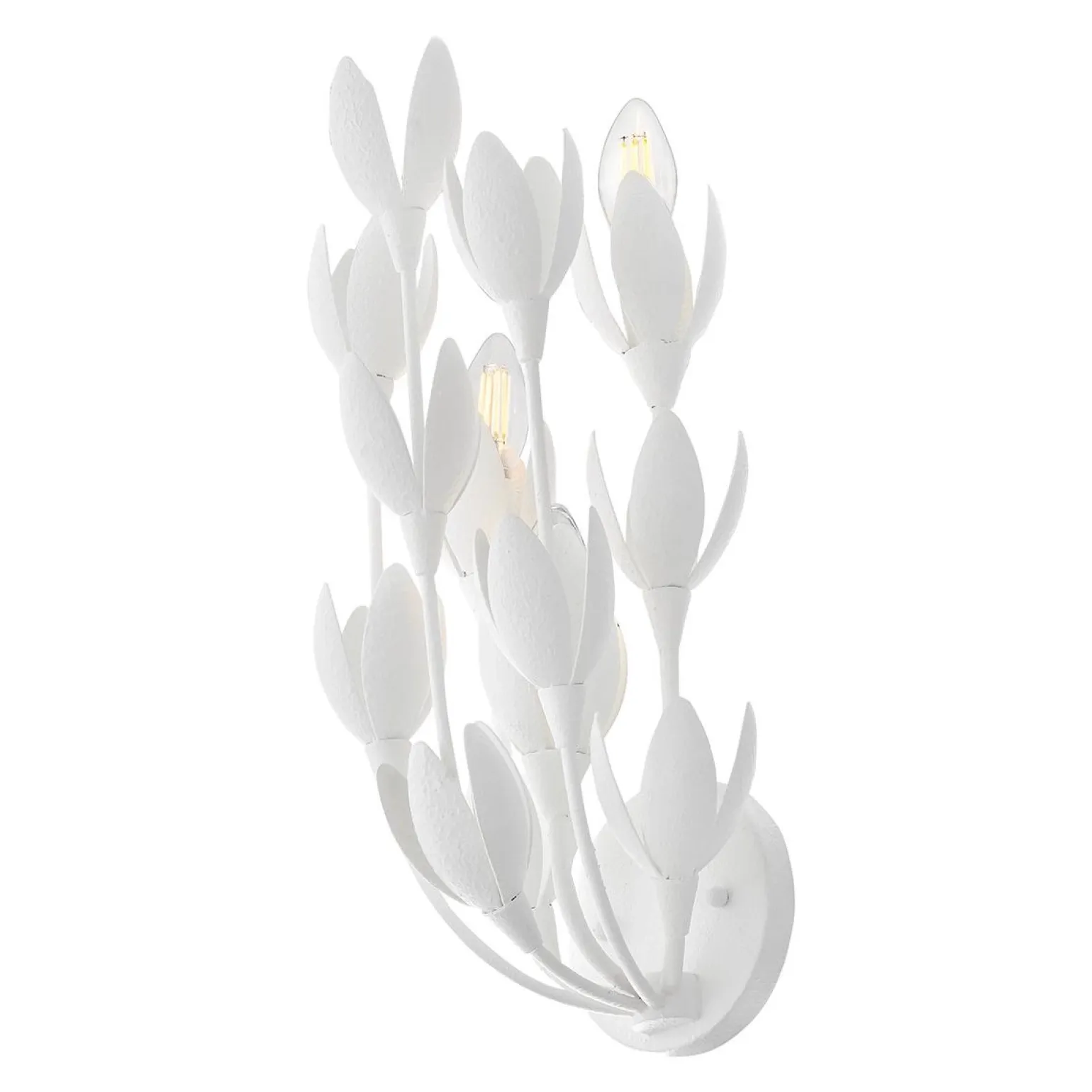 Designerski kinkiet Flora - 3 źródła światła - Tynk strukturalny (QN-FLORA-3W-WHT) - Quintiesse