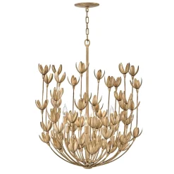 Designerski żyrandol Flora - 6 źródeł światła - Oksydowane złoto (QN-FLORA6-GD) - Quintiesse