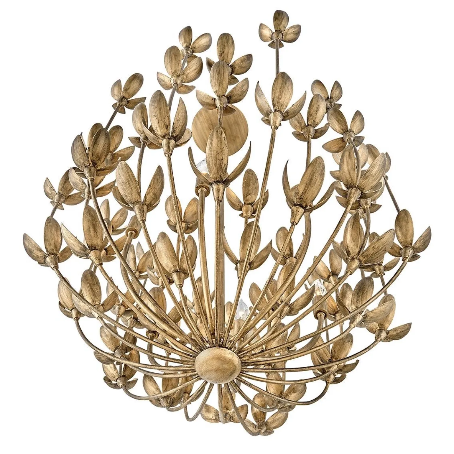 Designerski żyrandol Flora - 6 źródeł światła - Oksydowane złoto (QN-FLORA6-GD) - Quintiesse