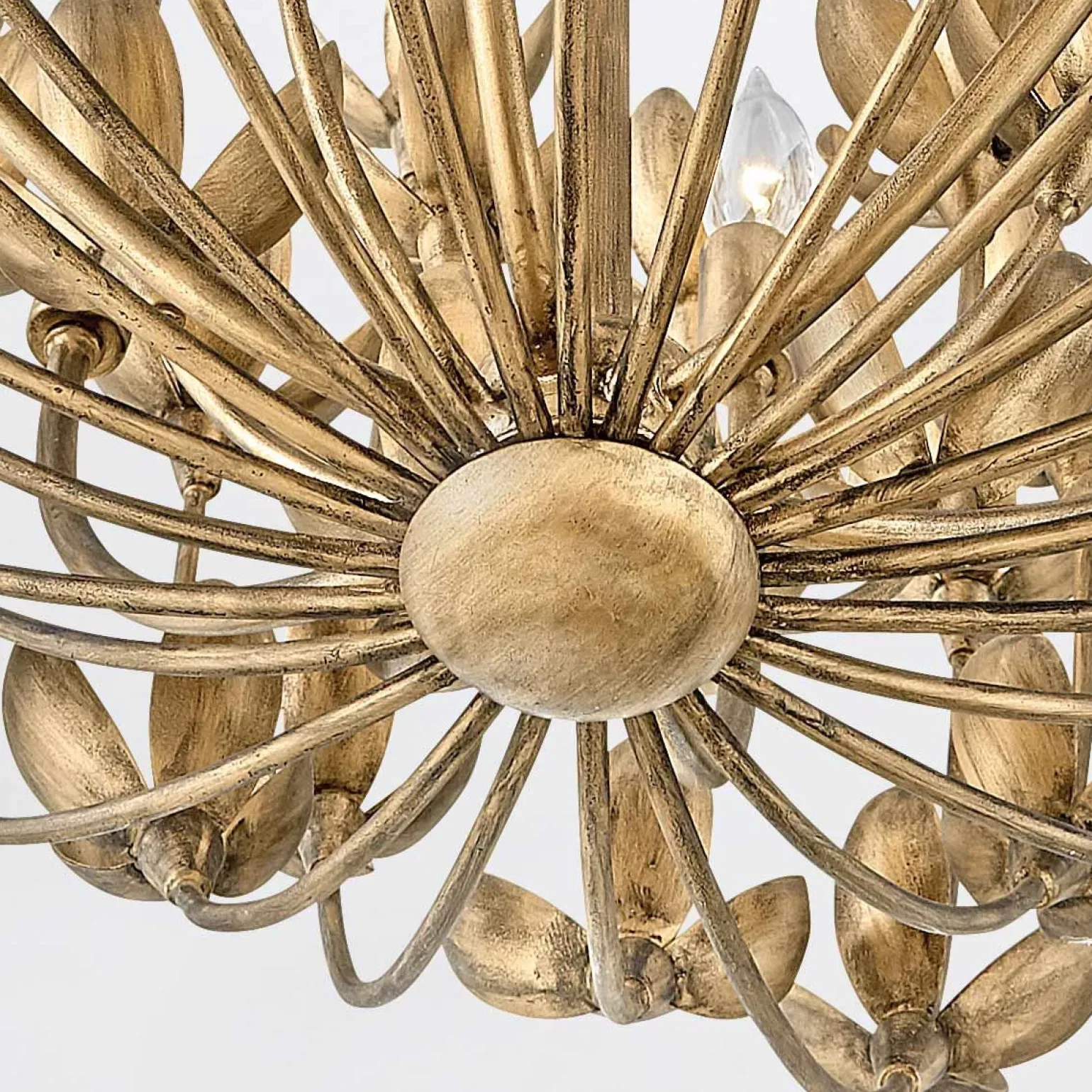 Designerski żyrandol Flora - 6 źródeł światła - Oksydowane złoto (QN-FLORA6-GD) - Quintiesse