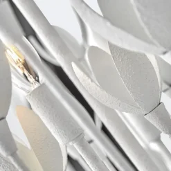 Designerski żyrandol Flora - 6 źródeł światła - Tynk strukturalny (QN-FLORA6-WHT) - Quintiesse