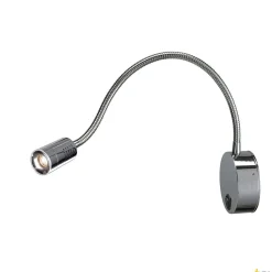 DIO FLEX PLATE, lampa ścienna, Power LED 1W, 3000K, chrom (146682) - SLV