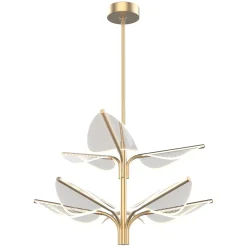 Duża lampa wisząca LED Floriana - Naturalny mosiądz (QN-FLORIANA-8P-L-NBR) - Quintiesse