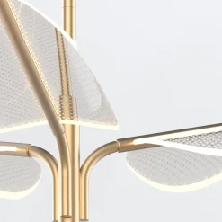 Duża lampa wisząca LED Floriana - Naturalny mosiądz (QN-FLORIANA-8P-L-NBR) - Quintiesse