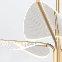 Duża lampa wisząca LED Floriana - Naturalny mosiądz (QN-FLORIANA-8P-L-NBR) - Quintiesse