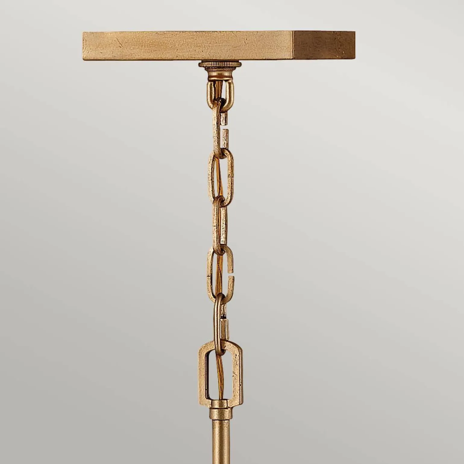 Duża lampa wisząca/ Półplafon Stinson - 4 źródła światła - Przecierany mosiądz (QN-STINSON-4P-L-DBR) - Quintiesse