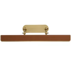 Duża obrazówka LED Valise Picture - Vintage mosiądz, skóra koniakowa (QN-VALISE-PL-L-VBS-CL) - Quintiesse