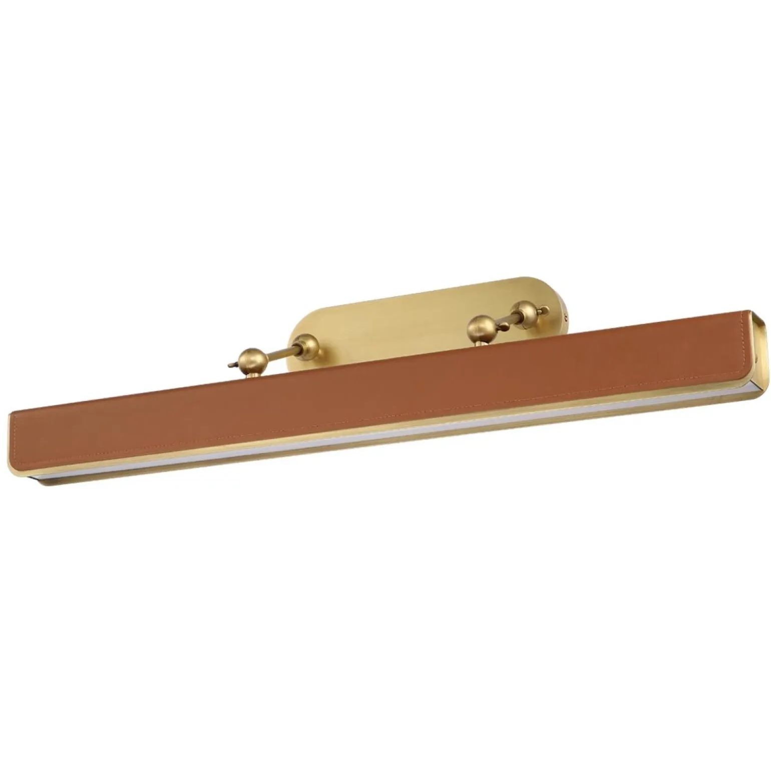 Duża obrazówka LED Valise Picture - Vintage mosiądz, skóra koniakowa (QN-VALISE-PL-L-VBS-CL) - Quintiesse