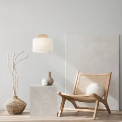 DUO WHITE JUTA LAMPA WISZĄCA 1 (1856) - TK Lighting