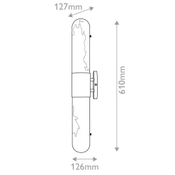 Duży kinkiet LED Ibiza - Oksydowana czerń (QN-IBIZA-L-BX) - Quintiesse