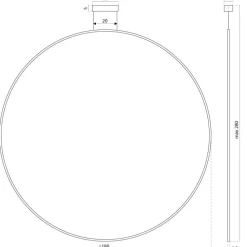 ECHO VERTICAL 180 Żyrandol szary 4000K (66431) - Ramko