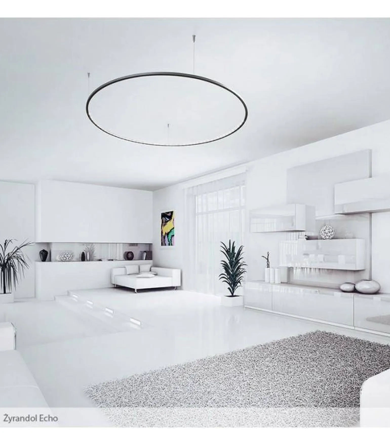 ECHO W 180 Żyrandol biały 4000K (67982) - Ramko