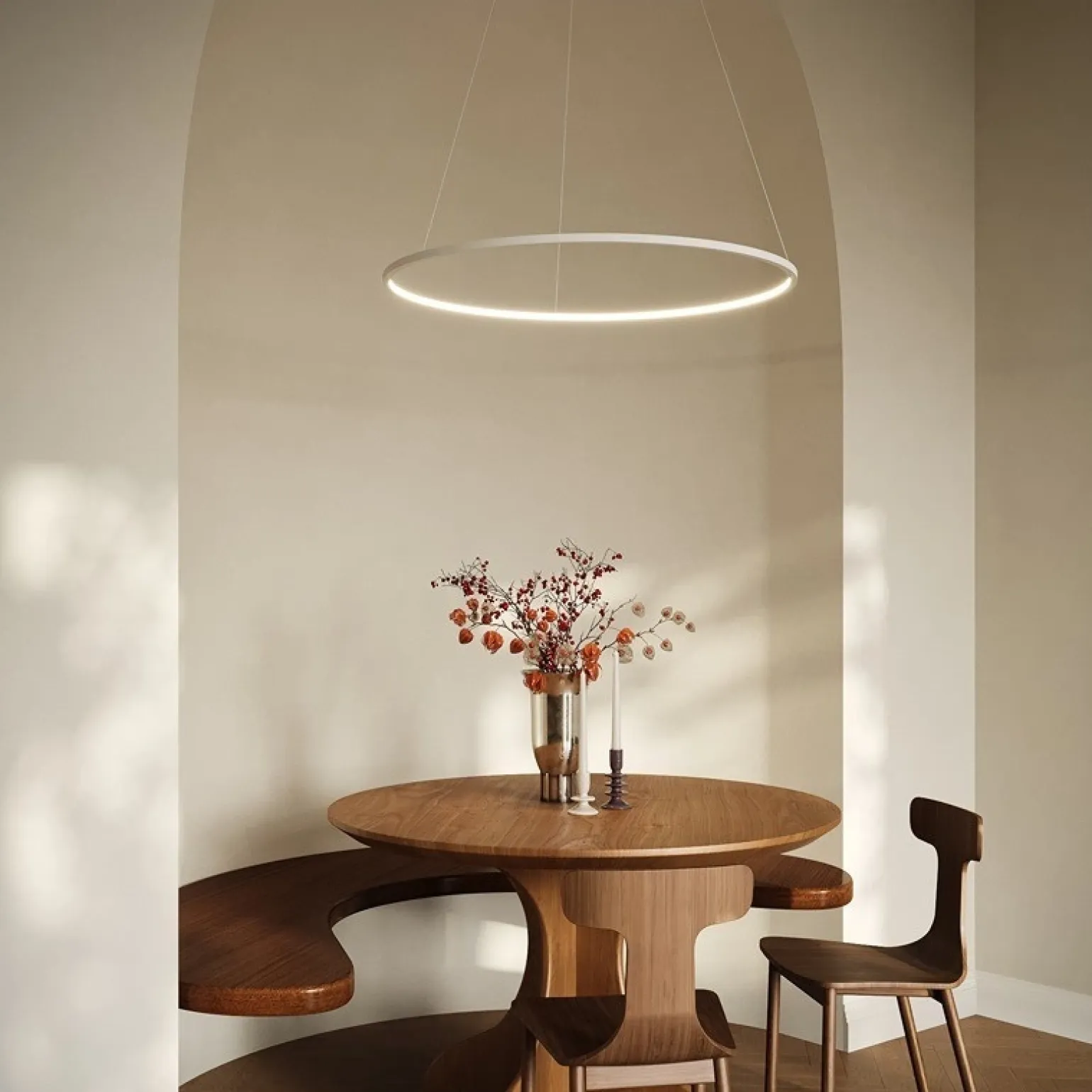 ECHO W 180 Żyrandol szary 4000K (67982) - Ramko