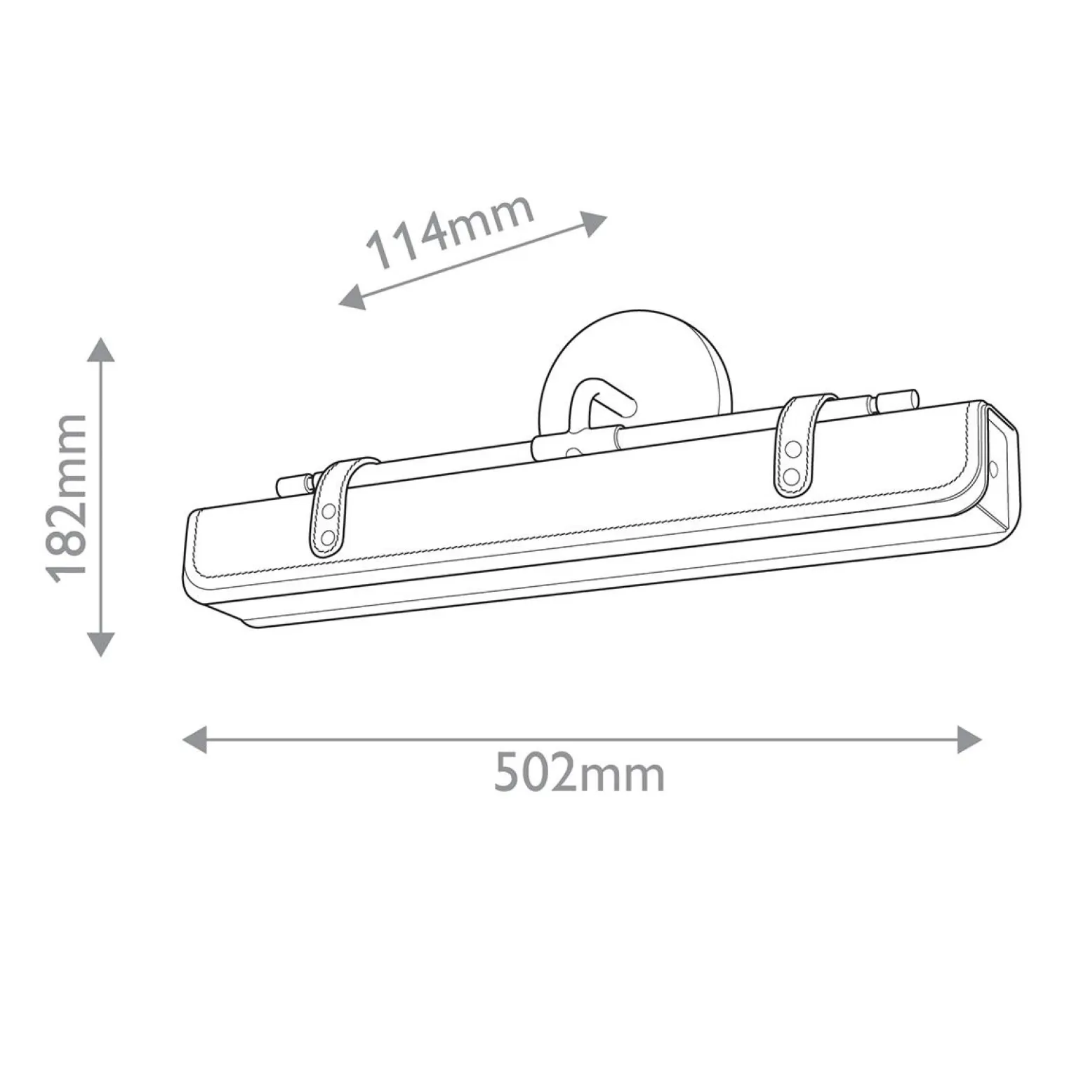 Ekskluzywny kinkiet Valise - Vintage mosiądz, skóra smokingowa (QN-VALISE-W-VBS-TL) - Quintiesse